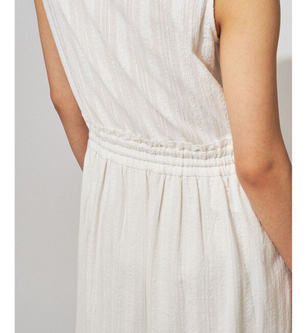  「ドビー刺繍ロングワンピース」|ワンピース|