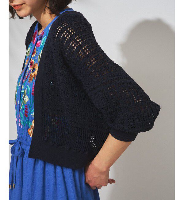  「ドビー刺繍ロングワンピース」|ワンピース|