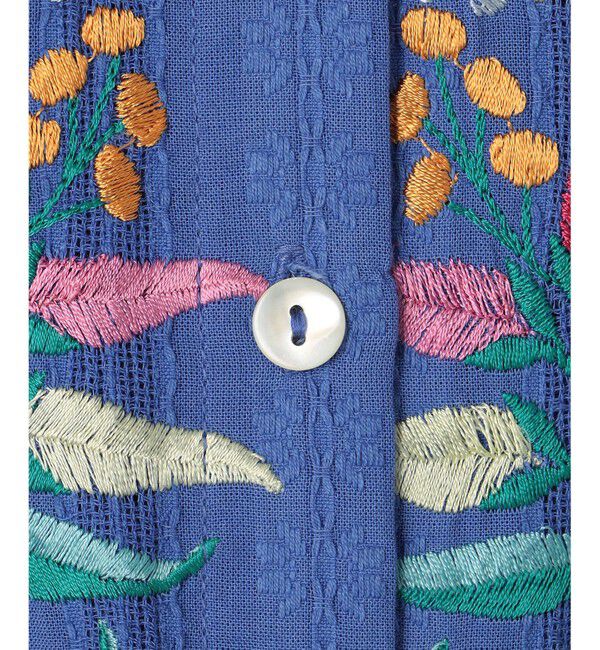  「ドビー刺繍ロングワンピース」|ワンピース|