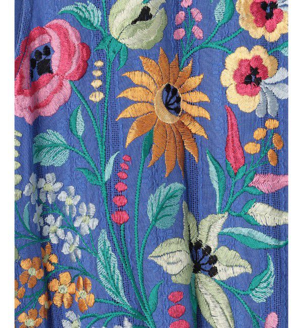  「ドビー刺繍ロングワンピース」|ワンピース|