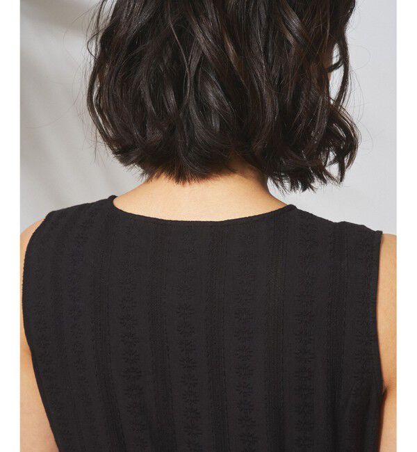  「ドビー刺繍ロングワンピース」|ワンピース|