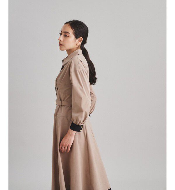  「ボリュームフレアシャツワンピース」|ワンピース|