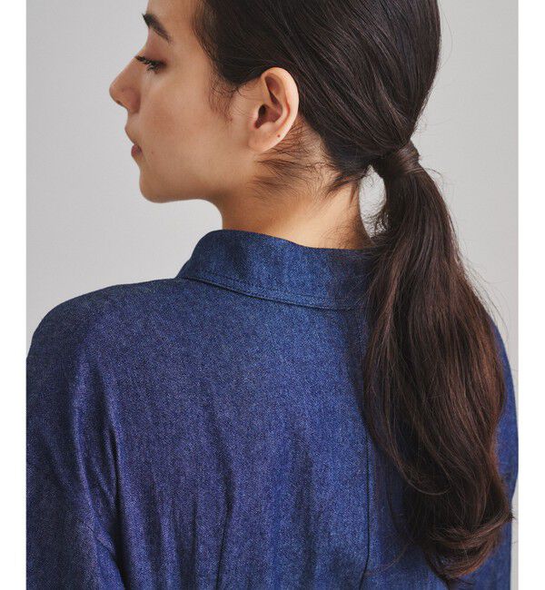  「ボリュームフレアシャツワンピース」|ワンピース|