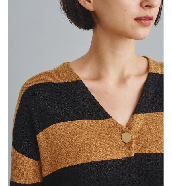  「ラメボーダーニットワンピース」|ワンピース|