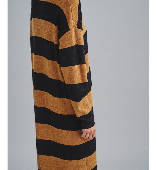  「ラメボーダーニットワンピース」|ワンピース|