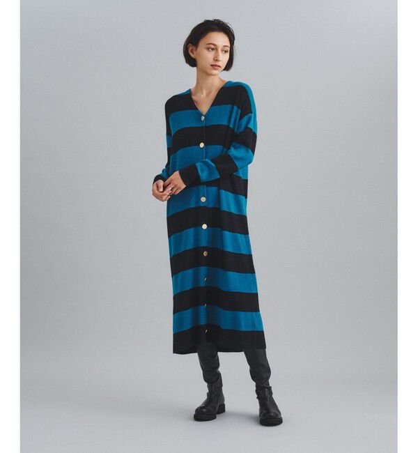  「ラメボーダーニットワンピース」|ワンピース|