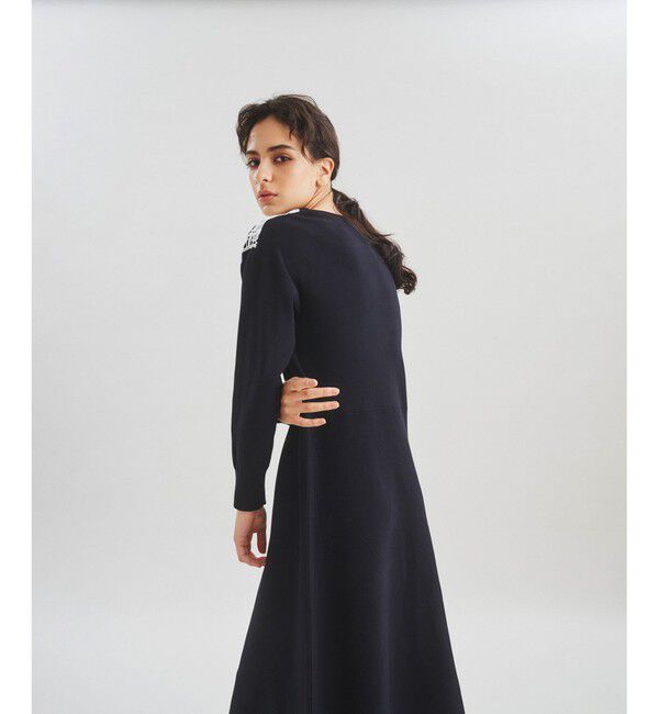  「フラワーレースニットワンピース」|ワンピース|