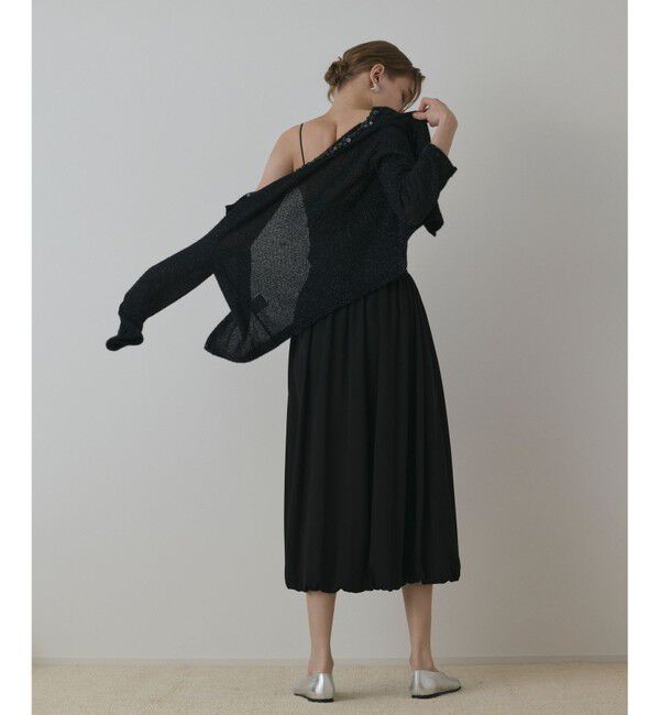 GRACE CONTINENTAL「ラメフェザ－ニットカーディガン」|カーディガン|