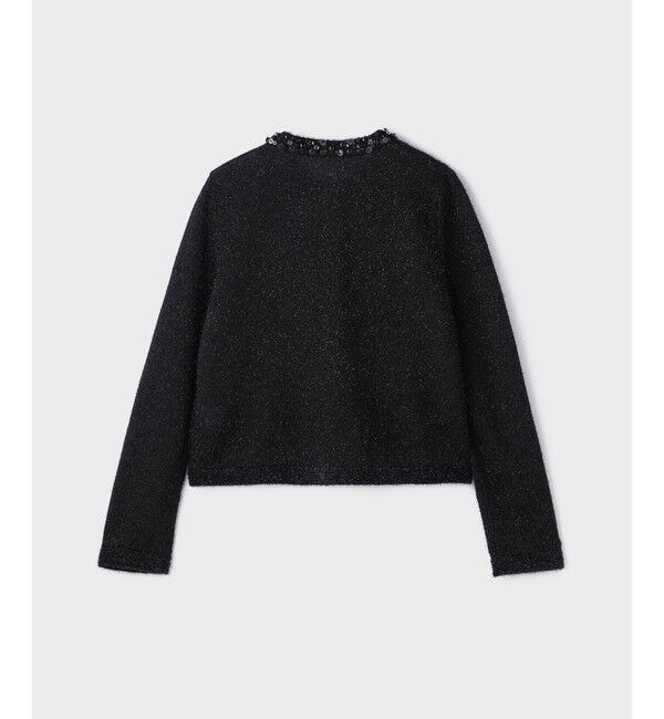 GRACE CONTINENTAL「ラメフェザ－ニットカーディガン」|カーディガン|