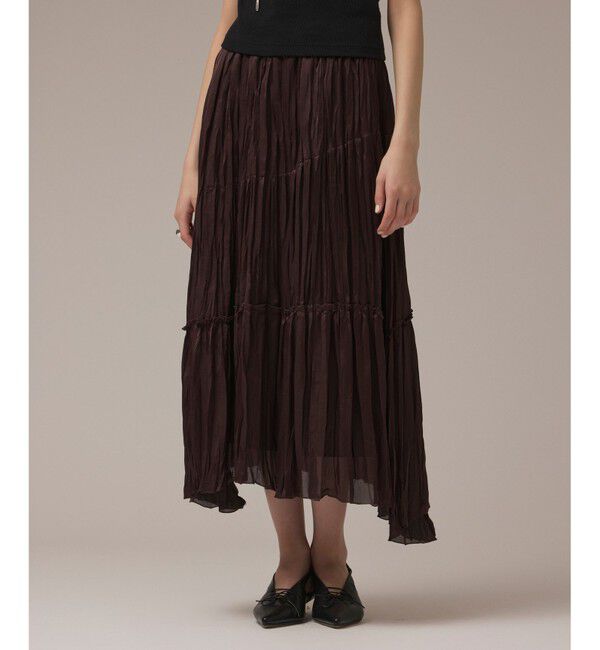 GRACE CONTINENTAL「ワッシャープリーツスカート」|スカート|