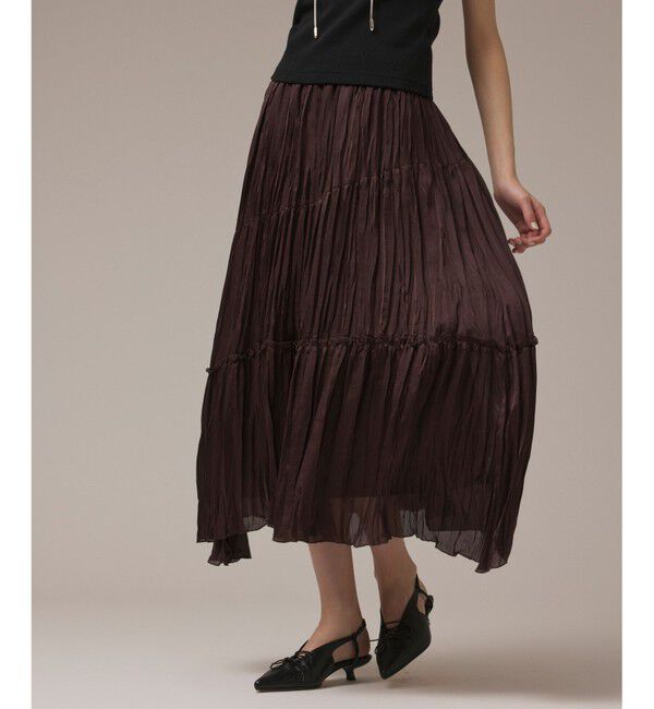 GRACE CONTINENTAL「ワッシャープリーツスカート」|スカート|