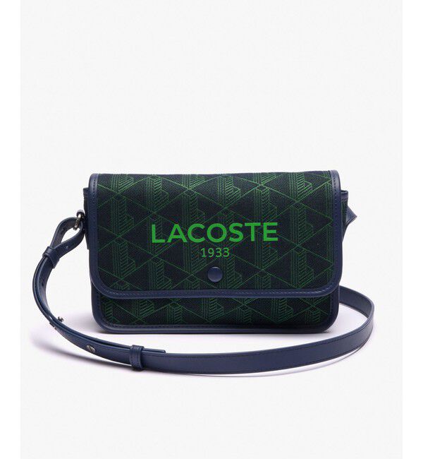 LACOSTE「ヘリテージキャンバス ジャガードモノグラムフラップショルダーバッグ」|ショルダー・メッセンジャー|