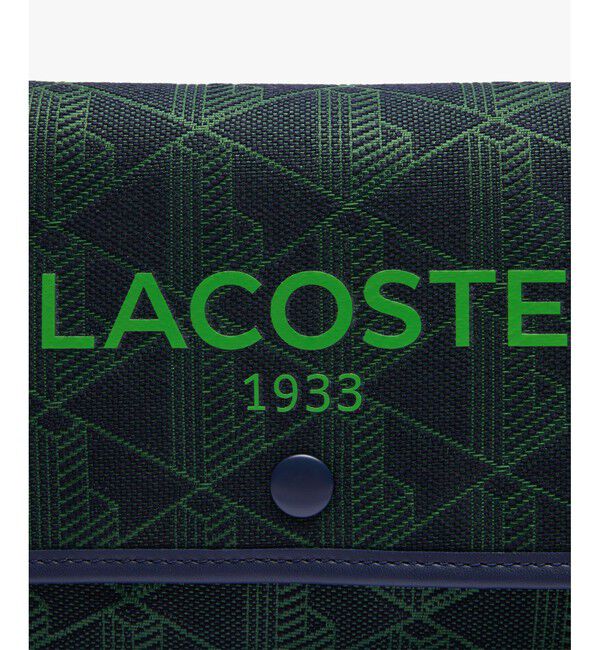 LACOSTE「ヘリテージキャンバス ジャガードモノグラムフラップショルダーバッグ」|ショルダー・メッセンジャー|