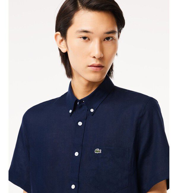 LACOSTE「リネンボタンダウンシャツ」|シャツ・ブラウス|