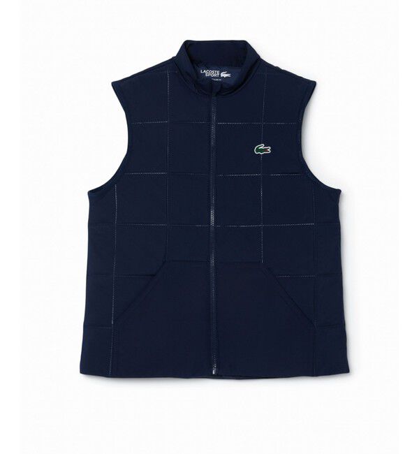 LACOSTE「撥水 UVカット UPF50 ステッチレス中綿キルティングベスト」|ダウンベスト・ベスト|