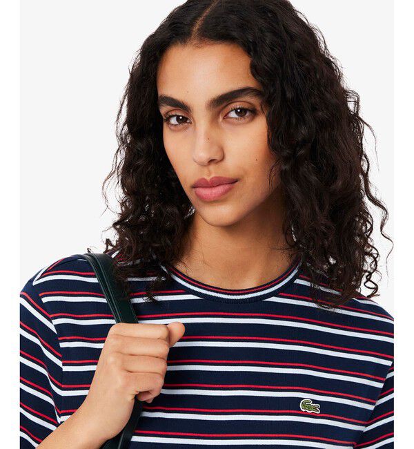 LACOSTE「エッセンシャルボーダー半袖Tシャツ」|Tシャツ・カットソー|