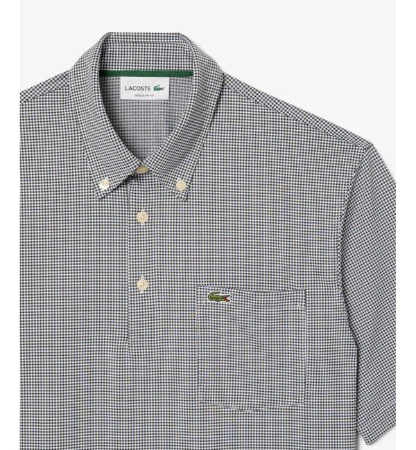 LACOSTE「消臭・速乾・UVカットマイクロチェックポロシャツ」|ポロシャツ|