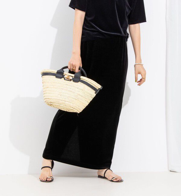 NOLLEY'S「ウォッシャブルベロアセミタイトスカート」|タイト|