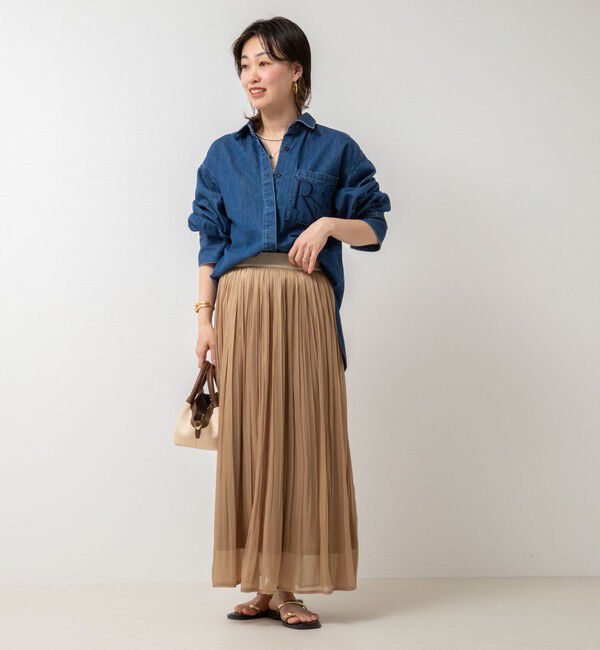 NOLLEY'S「シャインサテン楊柳スカート」|スカート|
