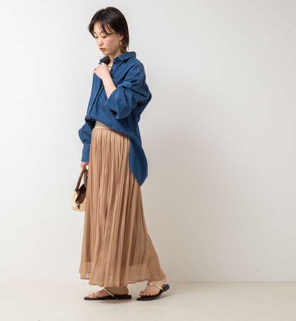 NOLLEY'S「シャインサテン楊柳スカート」|スカート|