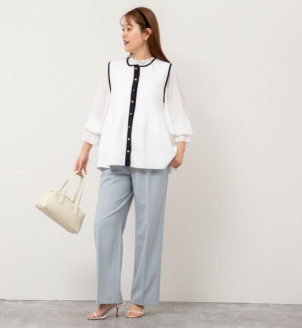 NOLLEY'S「《セットアップ対応》ウォッシャブル高機能麻調愛されワイドパンツ」|その他|