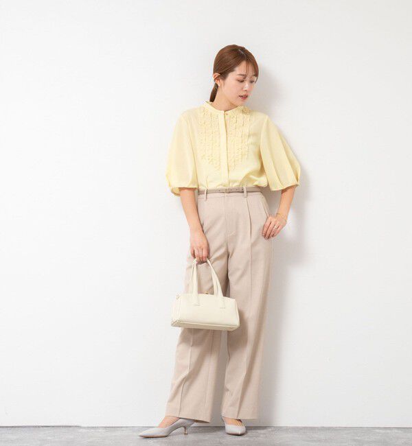 NOLLEY'S「《セットアップ対応》ウォッシャブル高機能麻調愛されワイドパンツ」|その他|