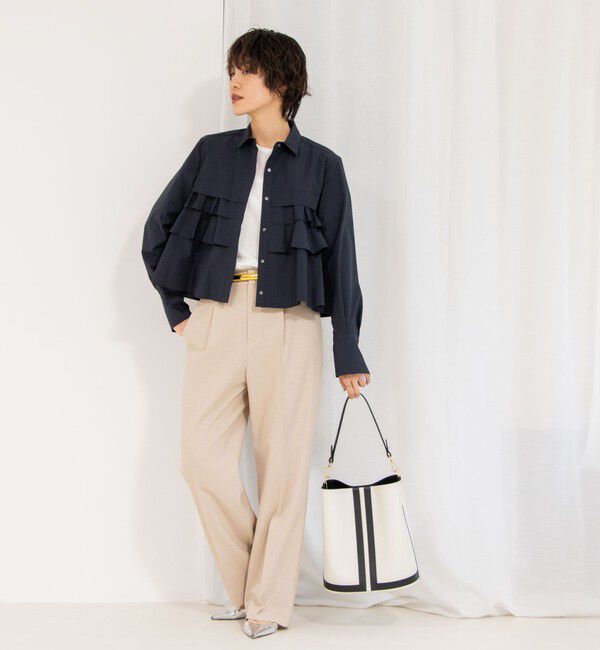 NOLLEY'S「《セットアップ対応》ウォッシャブル高機能麻調愛されワイドパンツ」|その他|