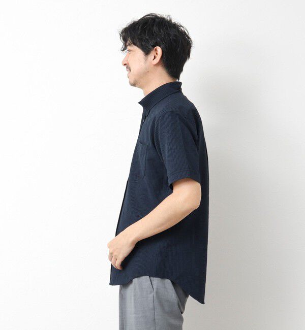 NOLLEY'S goodman「《ビジカジ対応》【EVALET】吸水速乾 2WAYストレッチ サッカーギンガムテープBD 25SS」|シャツ・ブラウス|