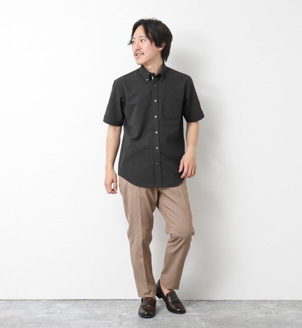 NOLLEY'S goodman「《ビジカジ対応》【EVALET】吸水速乾 2WAYストレッチ サッカーギンガムテープBD 25SS」|シャツ・ブラウス|