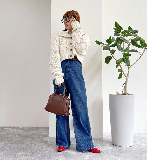 fredy emue「ポップコーンハイネックカーディガン」|ニット・セーター|