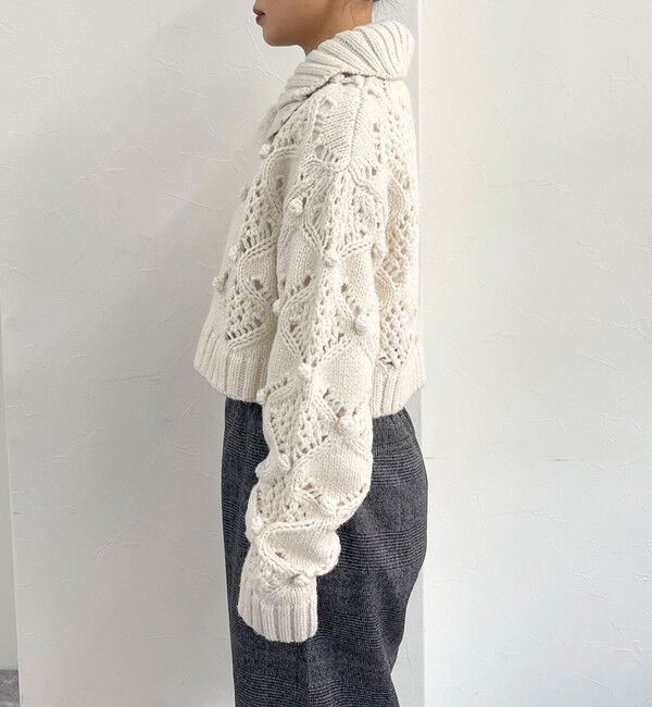 fredy emue「ポップコーンハイネックカーディガン」|ニット・セーター|