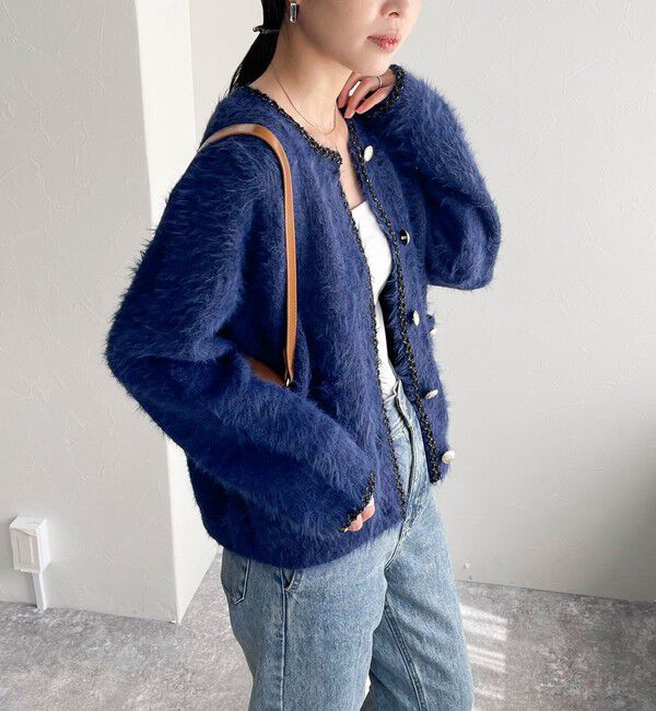 fredy emue「シャギーポケ付きジャケットカーディガン」|カーディガン|