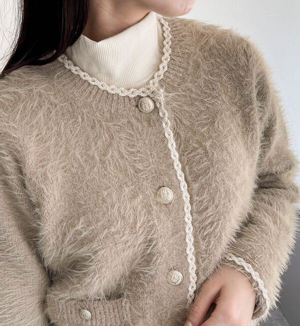 fredy emue「シャギーポケ付きジャケットカーディガン」|カーディガン|