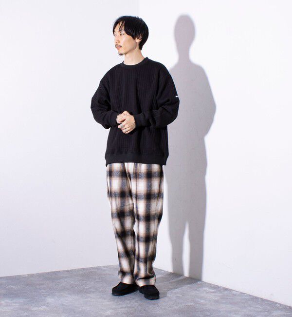 GLOSTER「【GLOSTER/グロスター】 ストライプ キルティング スウェット プルオーバー」|スウェット・ジャージ|