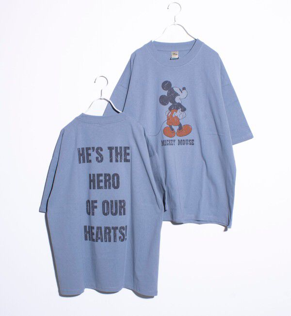 GLOSTER「【Disney】【TOM&JERRY】ピグメント/ラグランスリーブ プリントTシャツ 」|Tシャツ・カットソー|サックス
