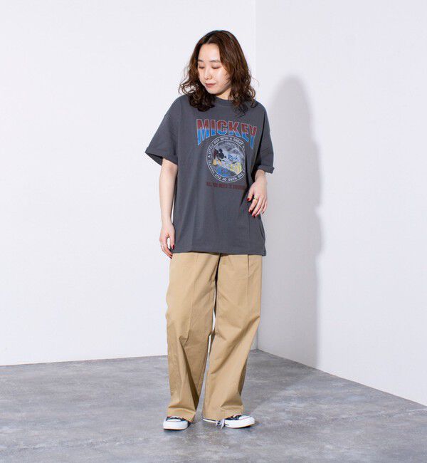 GLOSTER「【Disney】【TOM&JERRY】ピグメント/ラグランスリーブ プリントTシャツ 」|Tシャツ・カットソー|