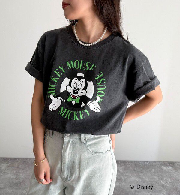 fredy emue「【GOOD ROCK SPEED/グッドロックスピード】Disney Mickey 半袖Tシャツ」|Tシャツ・カットソー|チャコールグレー