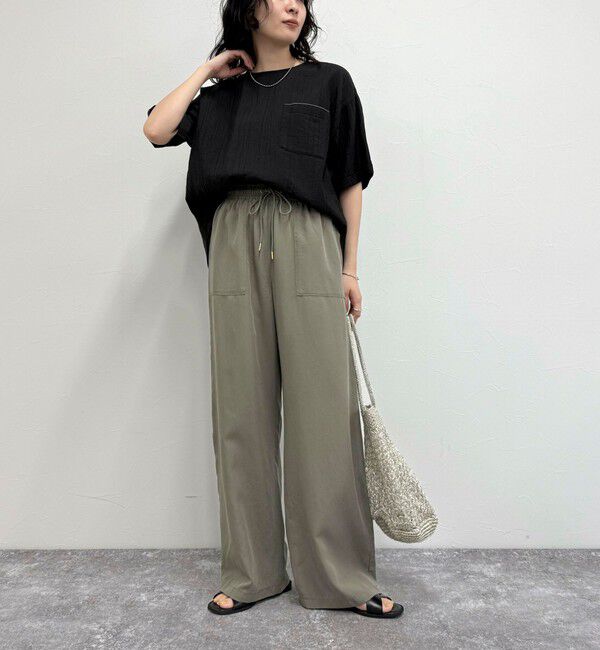 fredy emue「シルキーリネンイージーパンツ」|チノ|