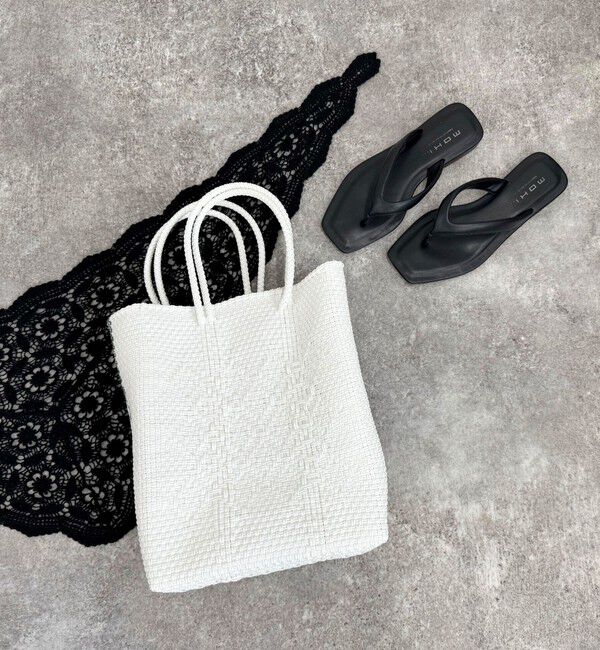 fredy emue「【MoonBird /ムーンバード】 サイドラインタテ型メルカドバッグ」|かごバッグ|