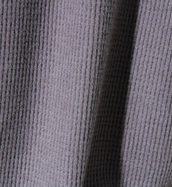 GLOSTER「【レイヤードに最適】起毛ワッフル 裾ドロストジップパーカー」|パーカー|