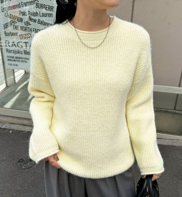 fredy emue「ミドル丈片畦ニットプルオーバー」|ニット・セーター|