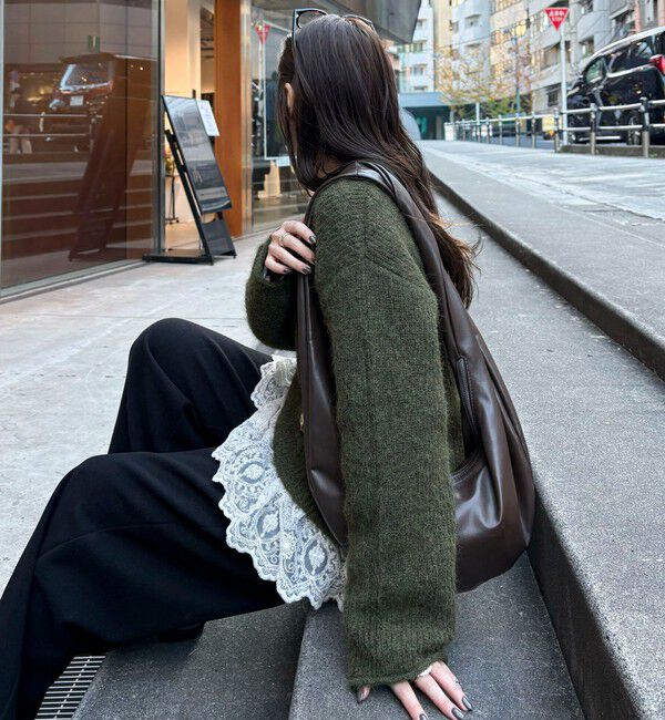 fredy emue「ミドル丈片畦ニットプルオーバー」|ニット・セーター|