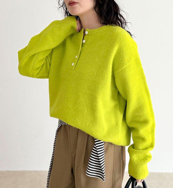 fredy emue「ヘンリーネックニットプルオーバー」|ニット・セーター|