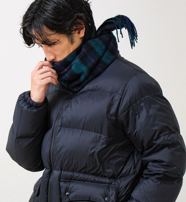 GLOSTER「【カシミヤブレンド】ウールリバーシブルチェックマフラー」|マフラー|