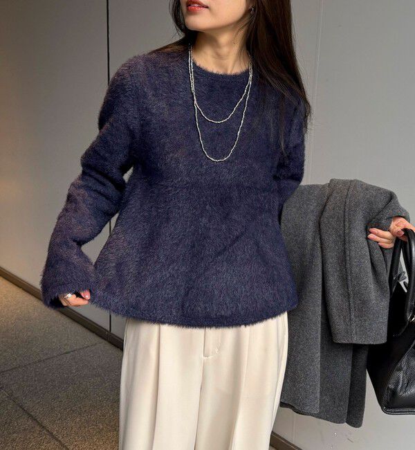 fredy emue「シャギーペプラムニットプルオーバー」|ニット・セーター|
