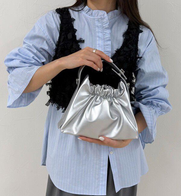 fredy emue「ギャザー三角ワンハンドルバッグ」|ショルダー・メッセンジャー|