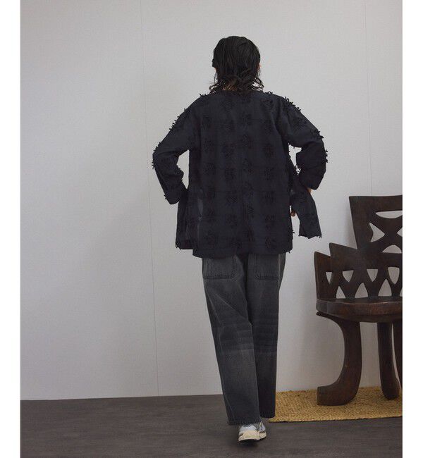 SALON adam et rope'「【WEB限定】３Dフラワーレースジャケット［セットアップ対応］」|シャツ・ブラウス|