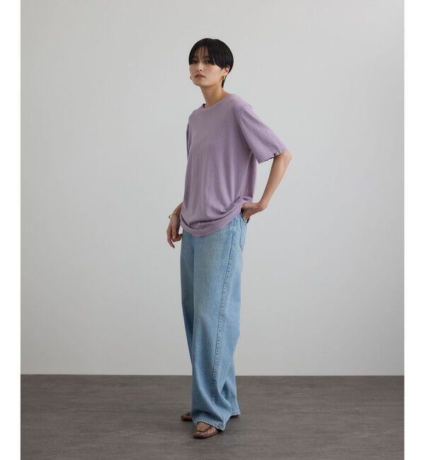 SALON adam et rope'「【J'aDoRe・店舗限定】【extreme cashmere（エクストリーム・カシミア）】james ニットTシャツ」|Tシャツ・カットソー|