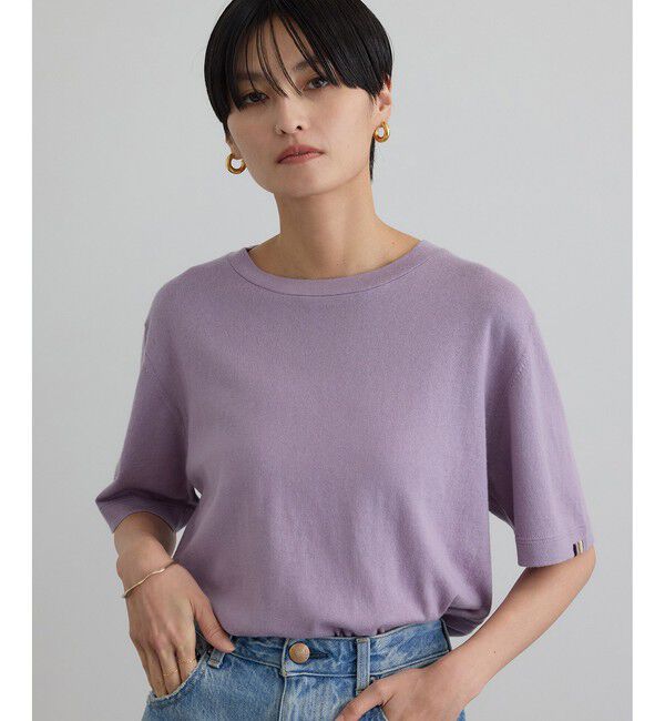 SALON adam et rope'「【J'aDoRe・店舗限定】【extreme cashmere（エクストリーム・カシミア）】james ニットTシャツ」|Tシャツ・カットソー|