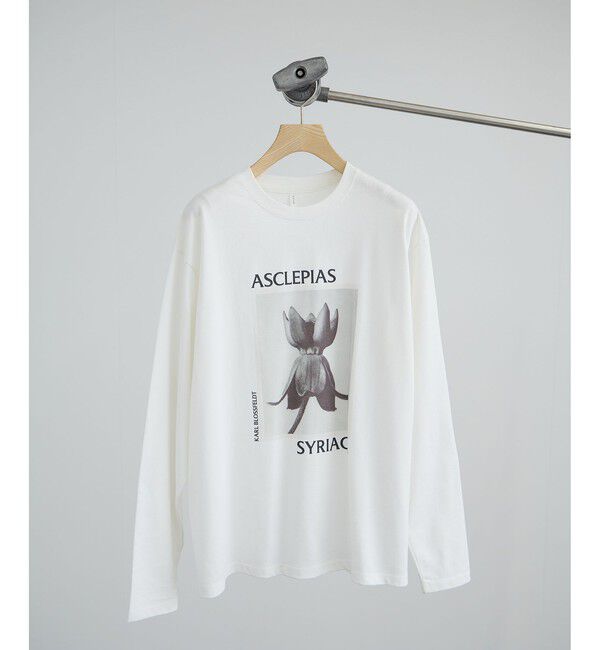 SALON adam et rope'「【KARL BLOSSFELDT  by SALON】フォトロングスリーブTシャツ」|Tシャツ・カットソー|ホワイト(10)